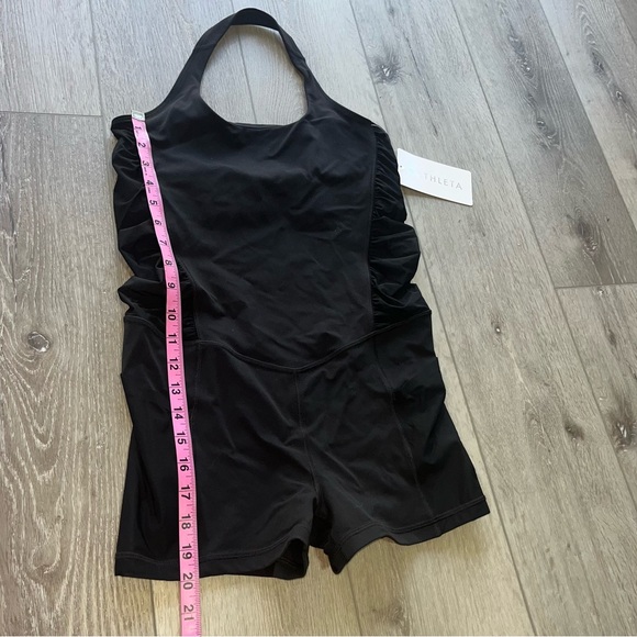NWT Athleta Mesh Me Up Romper one piece Small Black - Picture 3 of 7